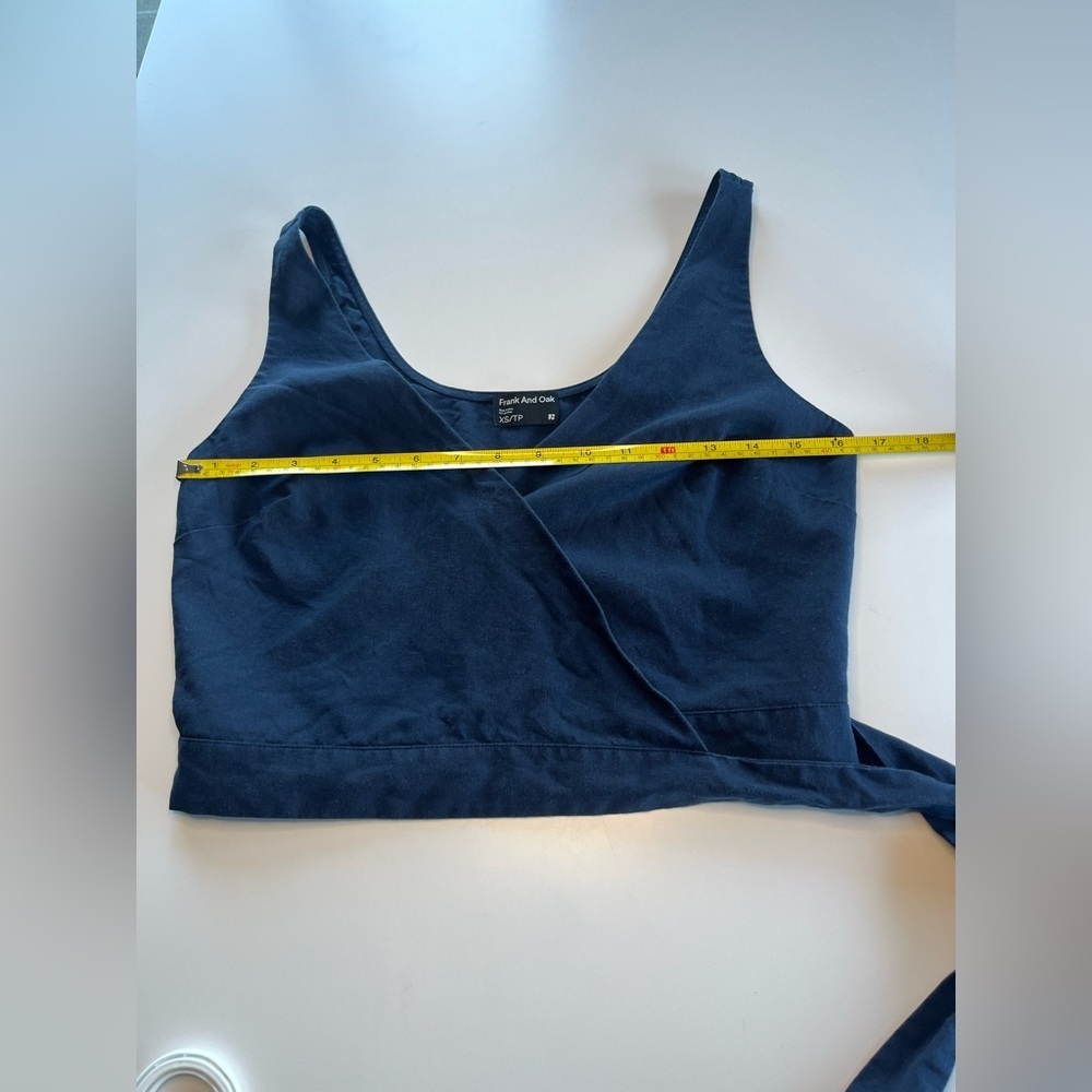 Frank and Oak Navy Wrap Crop Top - Picture 11 of 13
